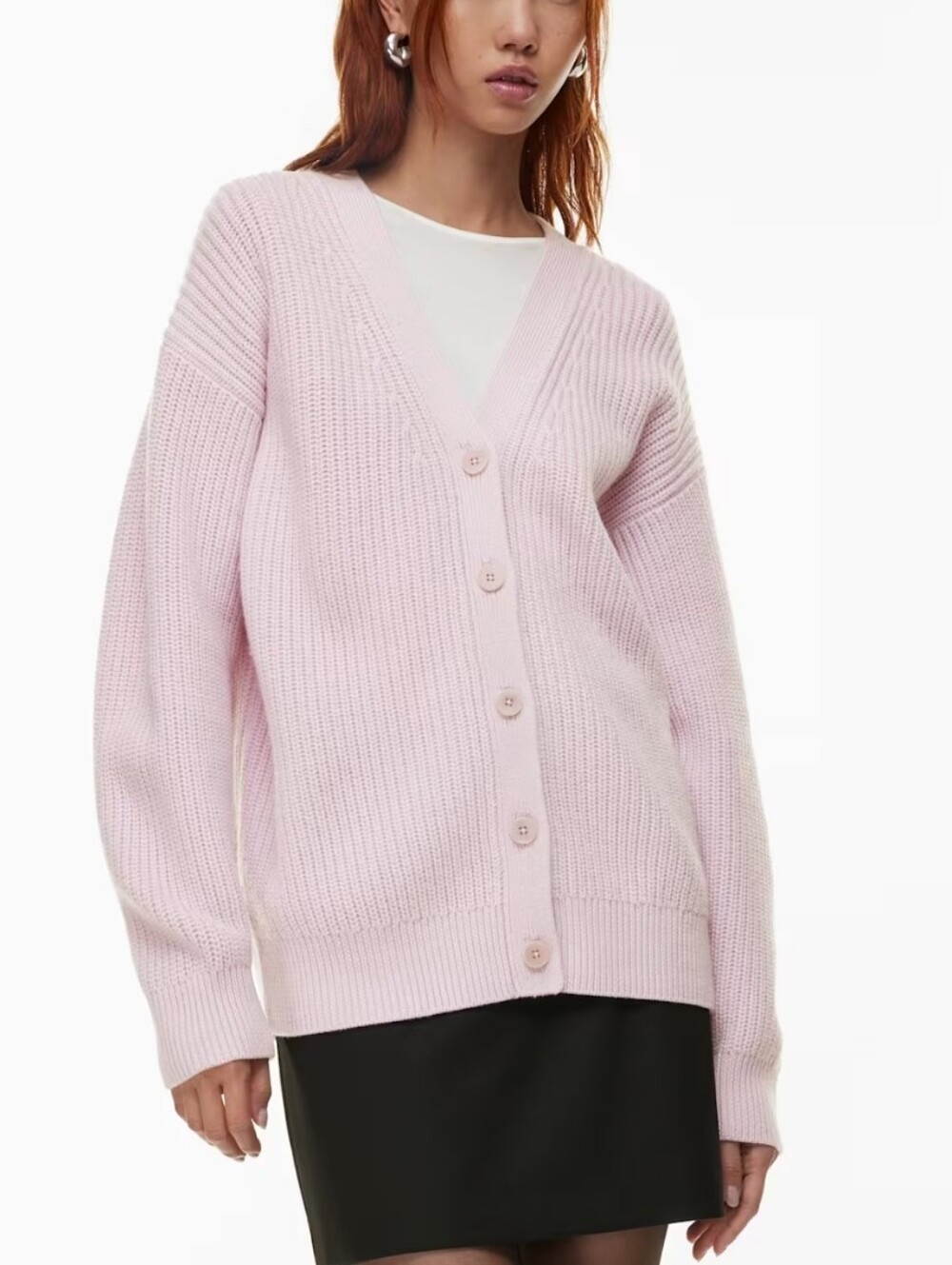 Aritzia Wilfred Storybook Cardigan XS Merino Wool Calluna Lilac